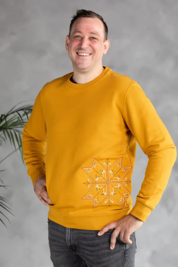 meeste sinepikollane dressipluus