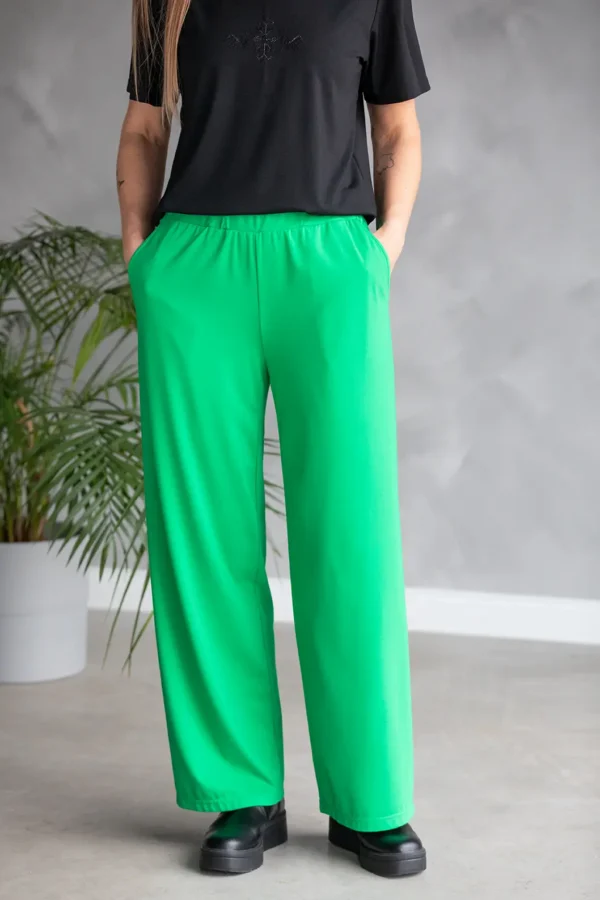 naiste rohelised viskoospüksid