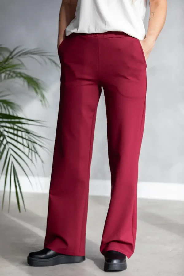 naiste bordoopunased laiad vabaaja püksid