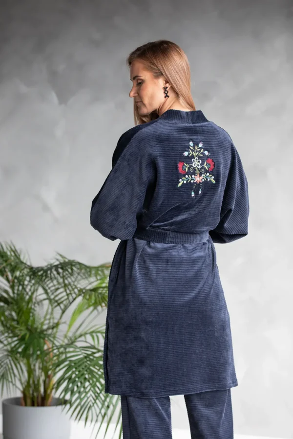 Naiste hallikassinine kimono Eesti disain